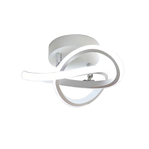 18W LED Deckenleuchte, SUNASQ Bright Semi Flush Deckenleuchte, Weiß/Warm/Natürliches Licht Wechselbare moderne Wirbellampe, Anti-Fading Dimmende Deckenleuchte Home Lighting Decoration Cover