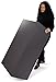 Displays2go Podium Stand, Internal Shelf, 4 Wheels, CARB Certified, Laminated Melamine - Gray (LCKDPHSGR)