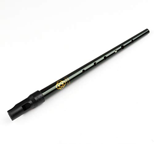Traditional Metal Ireland Flute Clarke Tinwhistle Irish Whistle Flute in C/D Key (Dark Green D Key)