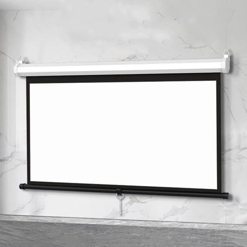 Pantalla Proyector Manual Retráctil 72'' 16:9 con Cierre Automático