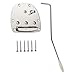 KAISH Electric Guitar Tremolo Assembly Tremolo Bridge Vibrato Tailpiece with Tremolo Arm for Jaguar/Jazzmaster without Lock Button Chrome