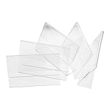 SOPOTUTU 5 Stück Transparente Acryl Tischaufsteller Form Preisschildhalter Stabil Vielseitig für Supermarkt Laden Büro Werbeschilder Preiswerte Aufsteller