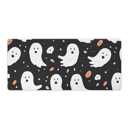 Tapis de souris XXL motif fantôme mignon pour bureau