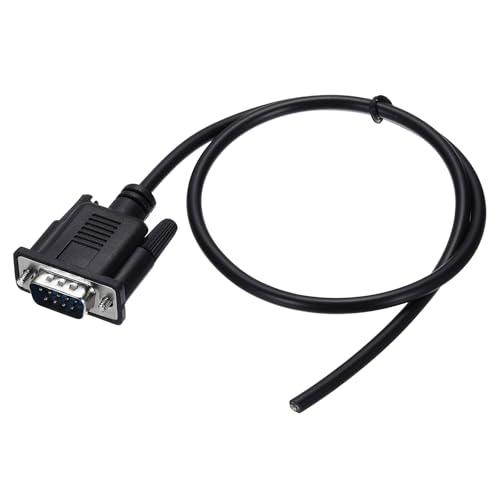 Image of sourcing map DB9 RS232 Serial Cable, 24AWG DB9 Male to Bare Wire Open End with 3 Wiring Terminals, 232-235 Extension Cable for Data Communication, 1.6 ft