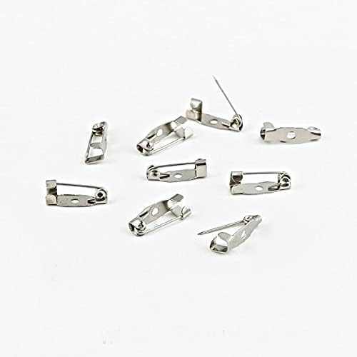 Crafts Haveli Brooch Clip Base Pins Safety Pins Brooch Settings Blank Base for DIY Jewelry Making Supplies Silver (Small) 25pc