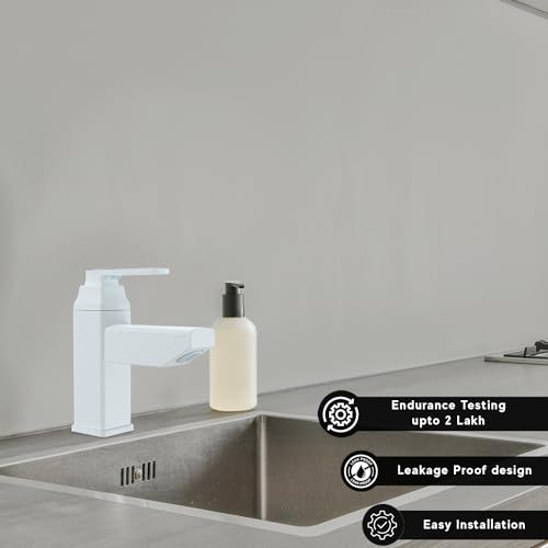 Image of RN PTMT Superior Plastic Faucet Pillar Tap for Washbasin Deck Mount | Bathroom Wash Basin Tap, RNABP18B06 Marble - (Pillar Cock) | 20mm(3 /4 inch) Cartridge