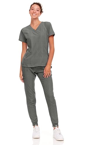 Natural Uniforms Womens Cool Stretch Jogger Scrub Set with Regular