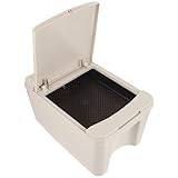 TOYANDONA Rechteckiger Teereste Eimer aus Kunststoff mit Deckel und Rädern für Büro und Schlafzimmer 6,5l Fassungsvermögen Praktisches Design für Einfache Entsorgung