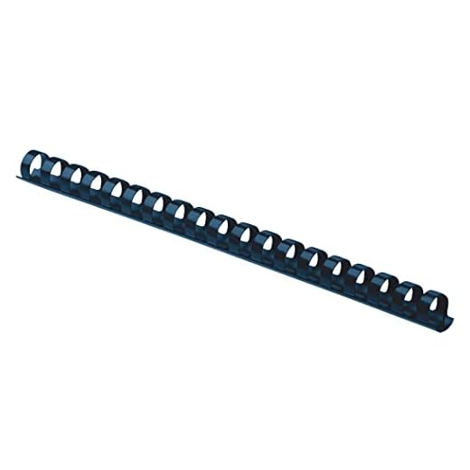 Fellowes Plastic Comb Binding Spines, 1/2 Inch Diameter, Navy, 90 Sheets, 100 Pack (52501)