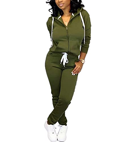 Image of Mrskoala 2 Piece Outfits Lounge Jogging Suits for Women Sweatsuit Tracksuit Long Sweatpants Set