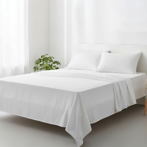 Fabdreams 100% Organic Cotton Percale Weave King Size Sheet Set,
