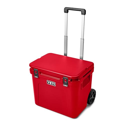 YETI Roadie 60 Rescue Red - Enfriador con mango periscopio retráctil, color rojo