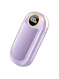 充電式カイロ 【1台3役・防災対策】電気カイロ 電子 LEDデジタル表示 20時間連続使用可能 モバイルバッテリー LEDライト 2つ加熱モード/4階段温度調節 usb 2s急速発熱 PSE認証済み 5V/2AType-C対応繰り返し使える プレゼント 軽量 通勤通学 （パープル）