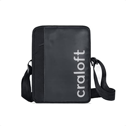 CRALOFT RexoFlex Premium Mini Sling Bag for Men and Women, Water-resistant Small Travel Bag, Compact and Sturdy Crossbody Bag, Small Side Bag (S6, Black)