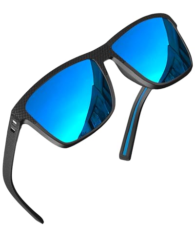 grinderPUNCH Polarized Driving Sunglasses for Men Lightweight UV400 Protection Anti Glare Square Sun Glasses