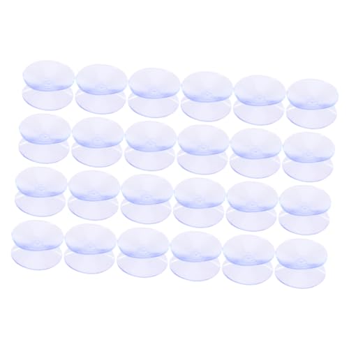 HONITANO 24 pezzi Distanziatori in Silicone con Ventose Doppia Faccia Antiscivolo per Tavoli in Vetro Trasparenti Resistente Pressione e Usura per Decorazioni e Protezione Superfici