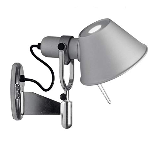 Artemide Tolomeo micro faretto Apto para uso en interior E14 46W Aluminio iluminación de pared   Lámpara (Cepillado, 1 bombilla(s), 46 W, E14, 3000 K, Aluminio)