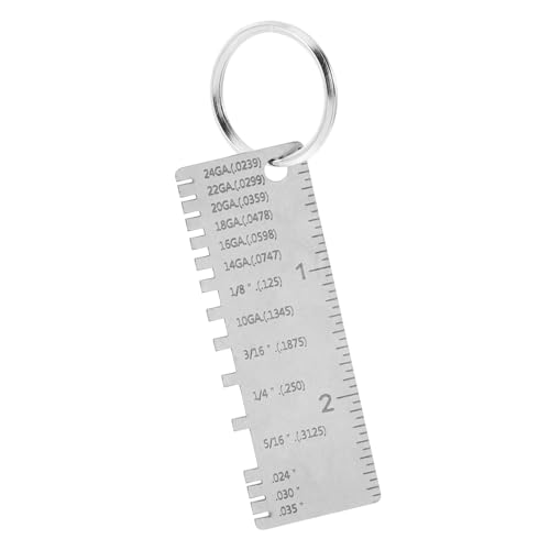 Herramienta de medición Angoily Calibrador para medición de soldadura, calibre de alambre, herramienta de medición de grosor de metal, regla de inspección para soldadura