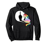Unicorn Middle Finger For Women Sarcasm Shadow Unicorn Pullover Hoodie