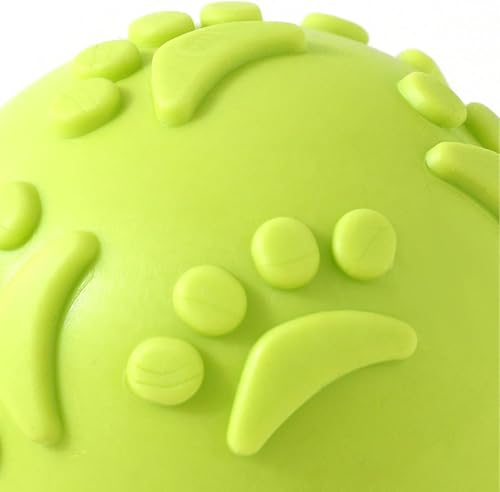 Image of Tails Latex Rubber Squeaky Dog Chew Ball Toy (Claw Ball, 6CM) Durable + Safe Fetch Teething Dog Toy for Puppies and Small to Medium Dogs, Paw Design Helps to Clean Teeth