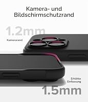Ringke Onyx Magnetic für iPhone 16 Pro Max Hülle, [Kompatibel mit MagSafe] Griffig rutschfest Anti-Fingerabdruck Stoßfest Kratzfest Handyhülle mit Präzisen Kameraausschnitten - Black – Ansicht 9