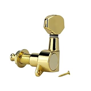 ZYZYZY Tuner Mécanique Tête 6pcs Tonge De Guitare Électrique PEGS Gold 6L Têtes De Machine pour Les Pièces De Guitare… – Image 3