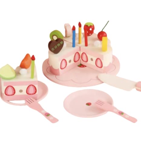 Apaeofl子供の模擬ままごとロールプレイピンクアフタヌーンティーケーキロールアフタヌーンティーセット (クリームミュージックケーキ)