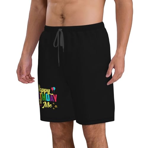 Happy Birthday to Me Mens Swim Trunks Quick Dry Swim Board Shorts Casual Beach Shorts2