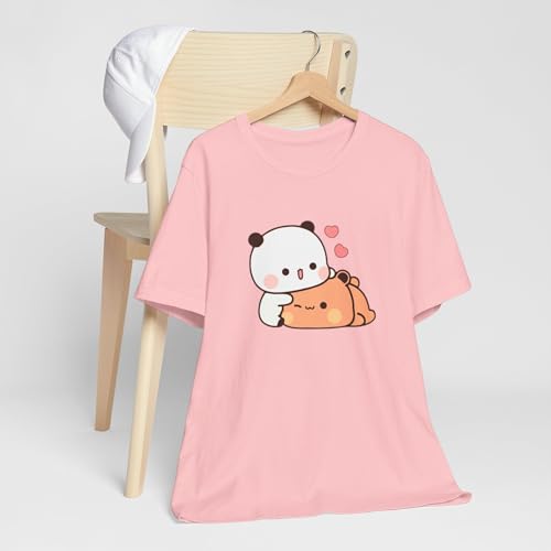 Andii Adorable Bubu & Dudu Hugging Each Other T-shirt graphique pour toutes les occasions T-shirt unisexe en jersey à manches courtes, Rose, XL – vue 7