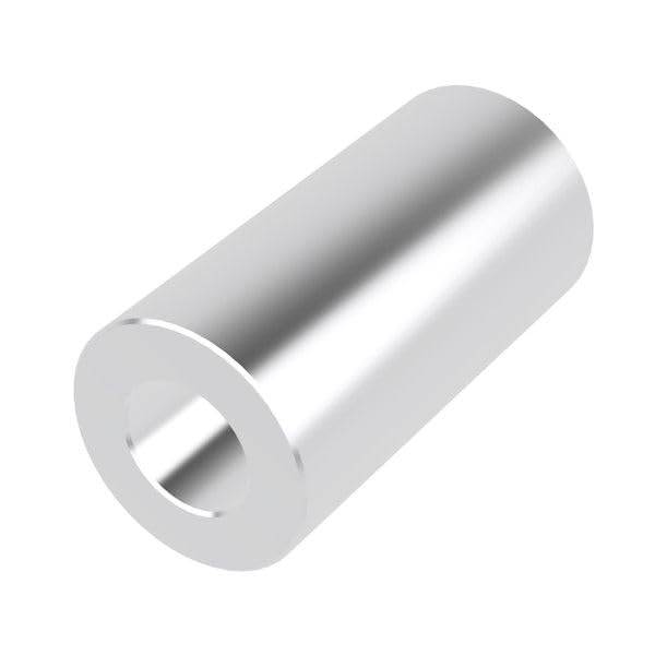 Aluminum Spacer 1/2" OD x 1/4" ID x 1" Long-Round Spacer Unthreaded Standoff Bushing Plain Finish, Fits Screws Bolts 1/4" or M6 by Metal Spacers Online (25 Pack)