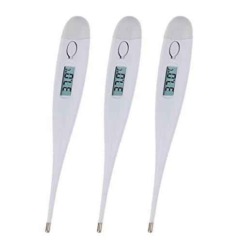 Samoii 3Pack Digital Medical Thermometer, Flu Protective Device Rectal and Oral Thermometer for Adults and Babies, Thermometer for Fever - Accurate and Fast Readings with Fever Indicator (3PC)