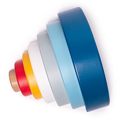 Image of Bigjigs Toys, FSC Certified Rainbow Stacker Arches, Wooden Toys, Wooden Stacking Toys, Montessori Toys, Stacking Toy, Toddler Toys, Baby Toys, Wooden Rainbow Stacker