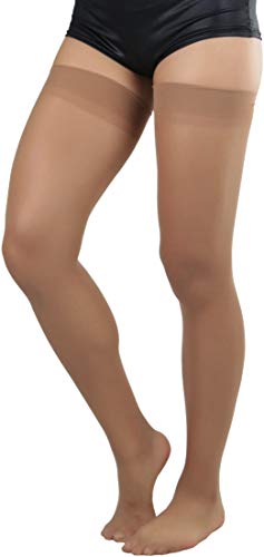 Image of ToBeInStyle Women's Sheer Seamless Nylon Contrasting Backseam Stocking