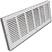 Shoemaker 1133-30X8B 30"x8B" Stamped Face Baseboard Return Air Grille - White