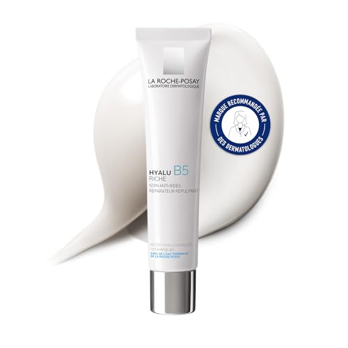 La Roche-Posay, Hyalu B5 Riche, Soin Anti-Rides, Répare & Hydrate, Enrichi en Acide Hyaluronique, Vitamine B5 & Eau Thermale, Peaux Sèches à Très Sèches, 40 ml