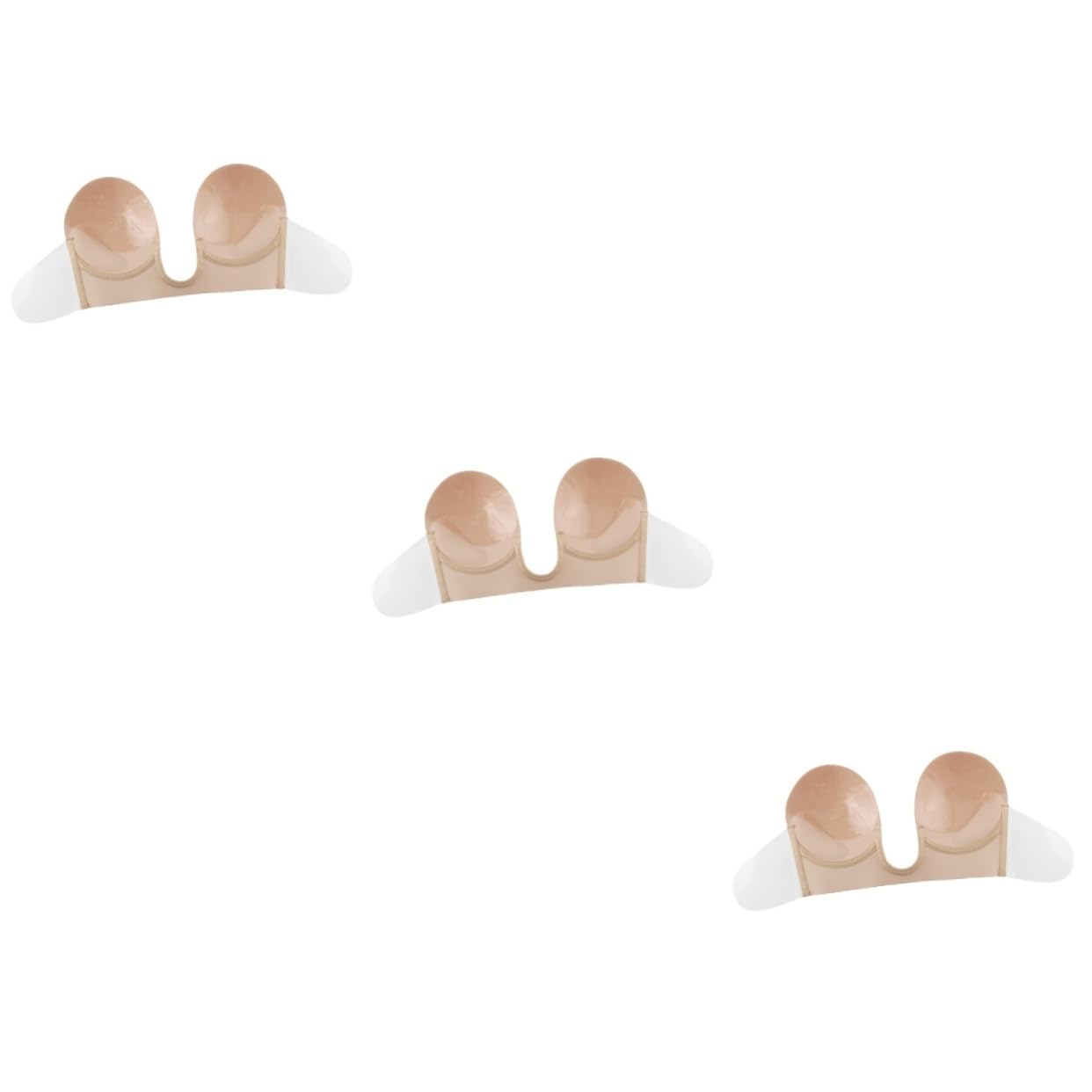 SHERCHPRY 3 Piezas cubiertas adhesivas sujetadores sin tirantes sujetadores adhesivos backless bra pétalos de mama sujetador sin espalda y sin tirantes lencería fundas de silicona cubre