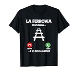 Photo Gallery la ferrovia mi chiama treno divertente maglietta Photo Gallery la ferrovia mi chiama treno divertente maglietta