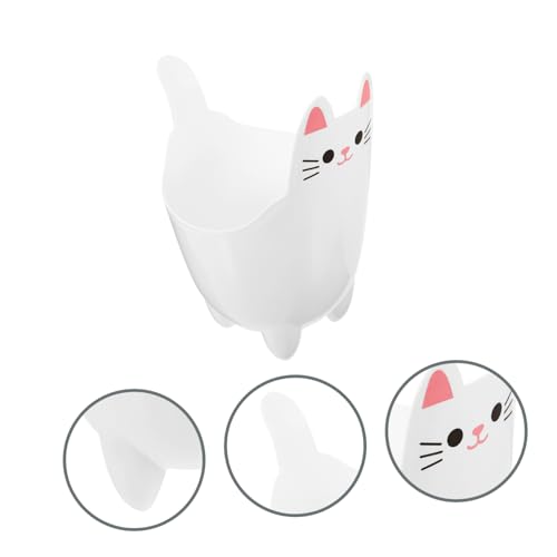 Image of ULTECHNOVO Cute Cat-Shaped Trash Can for Desk Portable Desktop Garbage Bin Lightweight Wastebasket for Home Office and Bedroom for Small Items and Waste