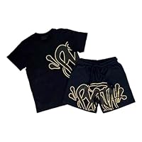 Generico Denim Tears Tuta Estiva con Stampa Kapok,Set T-Shirt e Pantaloncini,Fashion Brand da Uomo Donna in Schiuma 2025 t-shirt cotone uomo