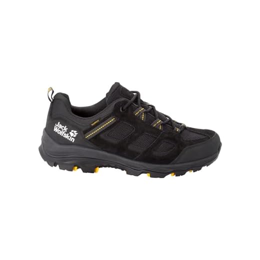 Jack Wolfskin Herren Vojo 3 Texapore Low M Outdoorschuhe, Black/Burly Yellow XT,42 EU