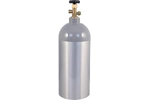 Lightweight Aluminum CO2 Tank 10lb for Home Kegging and Soda Production