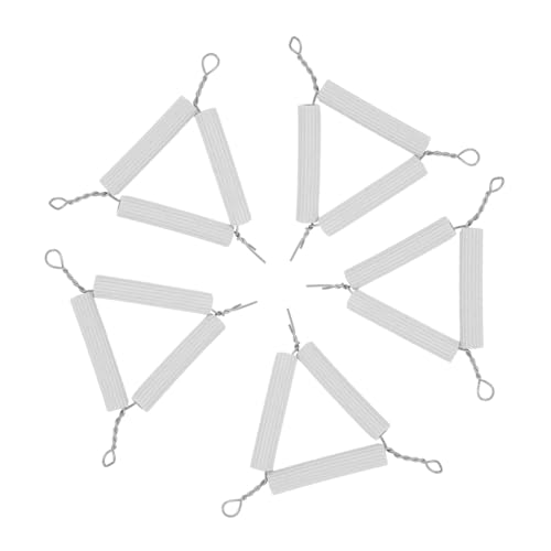 CHILDWEET 10pcs Triangular Crucible Stand Triangle Crucible Holder Laboratory Crucible Stand Science Equipment Crucible Holder Triangle Crucible Base Rack Experiment Equipment Cotton White