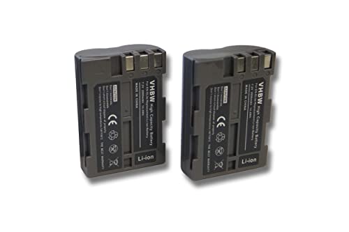 2x Batteria ricaricabile per macchina fotografica, camera, reflex | Ogni cella della batteria è testata
