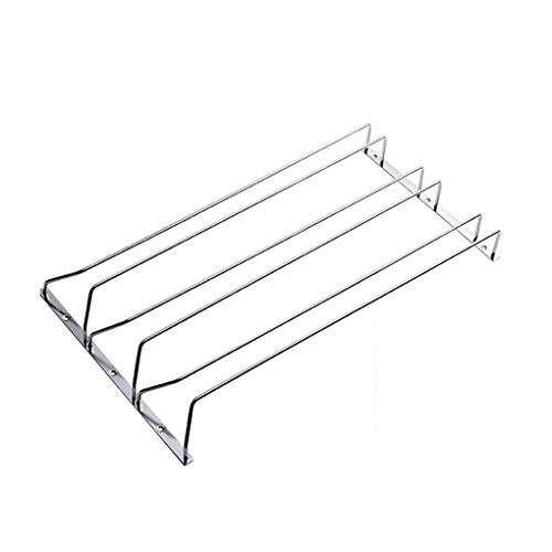 WHD Estante De Copa De Vino 1/2/3 Filas 28/35/45 / 55cm, Estante De Vidrio, Estante De Vidrio De Barra De Acero Inoxidable, Percha De Estante De Vidrio De Vino, Estante De Copa De Vino De Gabinete In