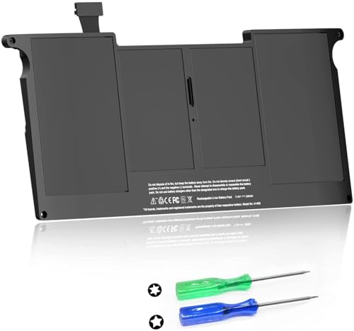 Image of A1465 Battery, A1406 Battery for Ma /Book Air 11 Inch Early 2015, Early 2014, Mid 2013, Mid 2012, Mid 2011 Model A1370 A1495 Capacity 7.6V 35W (A1406)