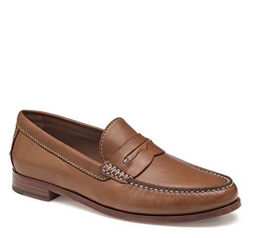 Image of Johnston & Murphy Men's Baldwin Penny Loafer, Cognac Sheepskin, 9.5 M