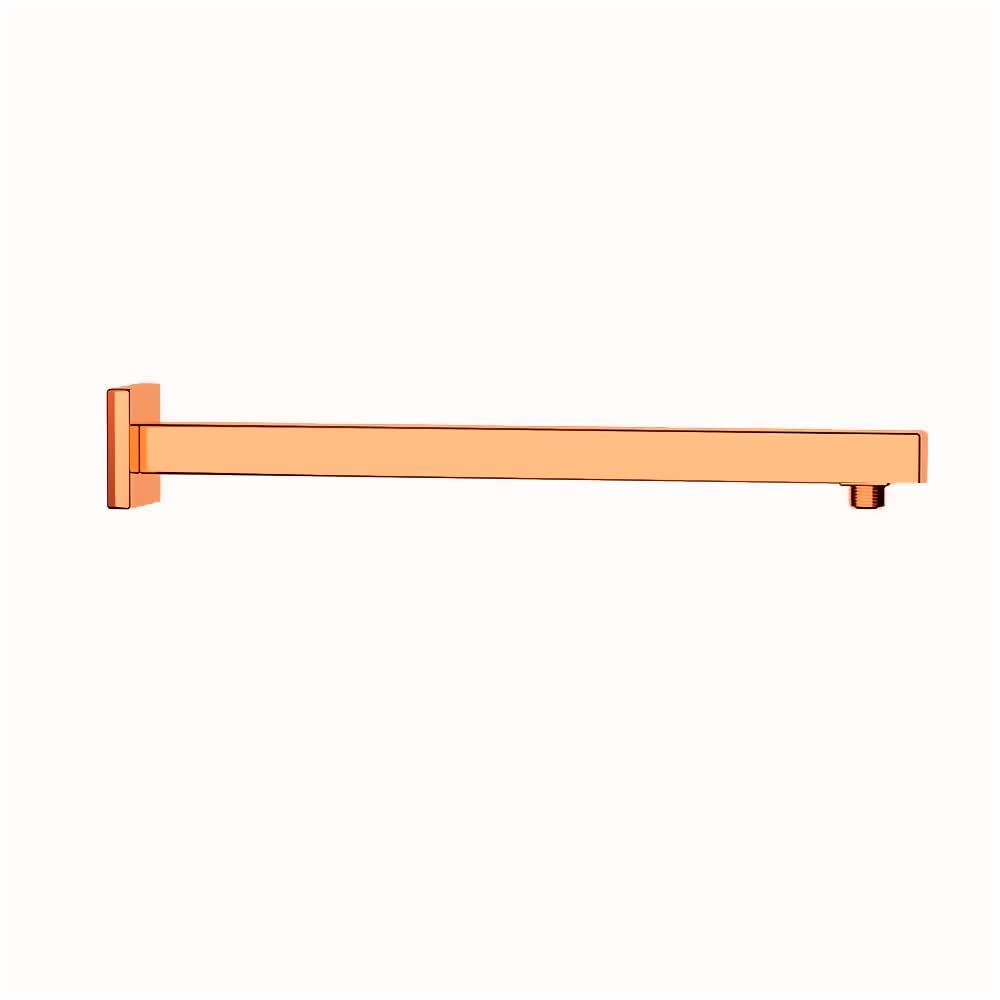 MARCOWARE Stainless Steel Shower arm with Wall Flange 21 Inches Rose Gold, Polished Finish