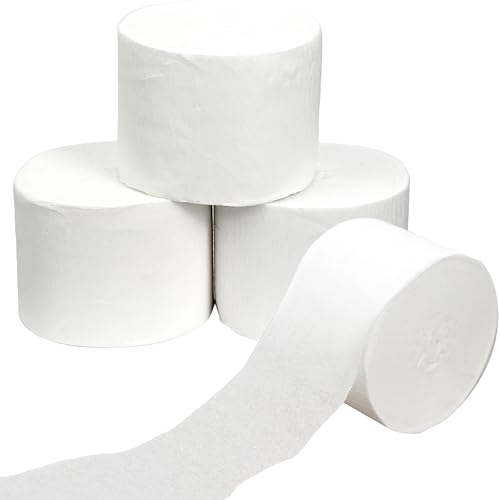 White Streamers 4 Rolls 328 Ft White Crepe Paper Streamer Party Decorations for Birthday Wedding Showers (1.8 in x 82 ft/Roll)