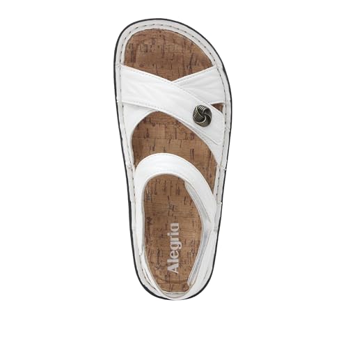 Image of Alegria Women Kelsi Cross Strap Adjustable Leather Sandal