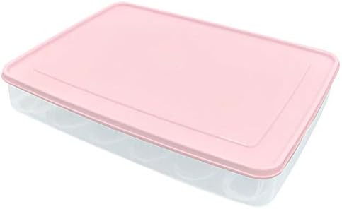 Large Capacity Egg Holder For Refrigerator Egg Fresh Storage Box For Fridge Egg Storage Container Organizer Clear Plastic Storage Container Food Storage Containers for Lunch (#09-White, One Size)
